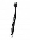 Зубная щётка с компактной головкой Dentalpro DC12 Black-Dia Compact с платиновой коллоидной керамикой и щетиной алмазной формы, средней жесткости, цвет - черный, белый