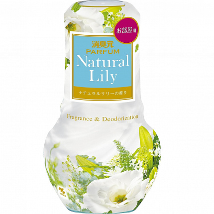 Жидкий дезодорант KOB Oheyano Shoshugen Natural Lily для комнаты с парфюмированным ароматом свежих цветов, 400 мл