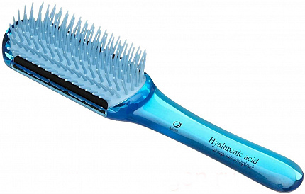 Щетка для волос с гиалуроновой кислотой IKEMOTO Hyaluronic Acid Styling Brush, голубая