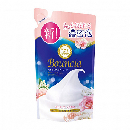 Сливочное жидкое мыло для рук и тела COW Bouncia с ароматом роскошного букета, мягкая упаковка, 360 мл