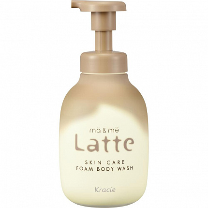 Жидкое мыло-пенка для тела KRACIE Ma & Me Latte Foam Body Soap на основе аминокислот с ароматом яблока и пиона, 550мл