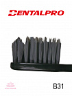 Зубная щётка Dentalpro Black В31 Super-fine Hair Large, мягкая, корпус черный, желтый