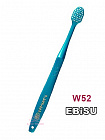 Отбеливающая зубная щетка EBISU W52 Premium Care Toothbrush Whitening, с широкой чистящей головкой алмазной формы, с резиновыми вставками и свертонкими концами щетинок 6-рядная, средней жесткости, бирюзовый