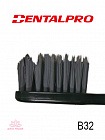 Зубная щётка Dentalpro Black Super-fine Hair Large средней жесткости, корпус черный, зеленый