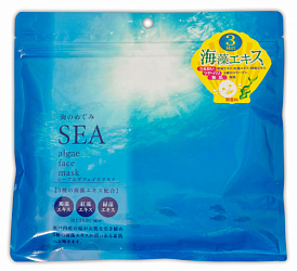 Маски для лица с экстрактом морских водорослей и коллагеном SPC Sea Algae Face Mask, 30 шт.
