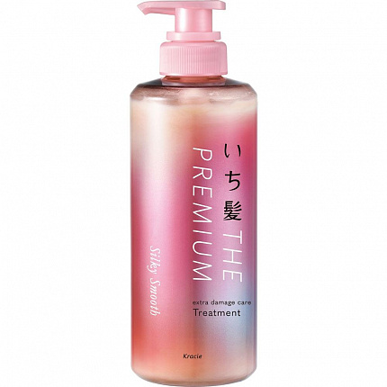 Восстанавливающий бальзам-ополаскиватель KRACIE Ichikami The Premium Silky Smooth Treatment, 480мл