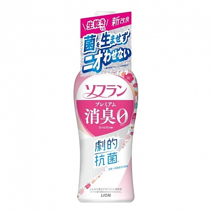 Кондиционер для белья LION Soflan Premium Floral Aroma с антибактериальным и дезодорирующим эффектом, с цветочно-ягодным ароматом, 510мл