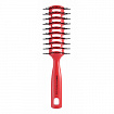 Профессиональная расческа для укладки волос Vess SKELTON BRUSH (с антибактериальным эффектом), цвет ручки - красный