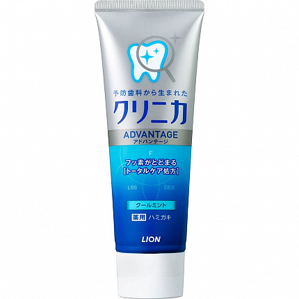 Зубная паста комплексного действия "Clinica Advantage Cool mint" LION со вкусом охлаждающей мяты 130 г (туба)