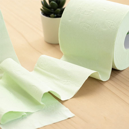 Туалетная бумага двухслойная MARUTOMI TISSUE Penguin The Power of Green Tea 12 Rolls Double, с ароматом зеленого чая, 12 рулонов * 35 м