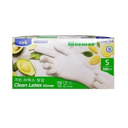 Тонкие перчатки Clean Wrap из натурального латекса без внутреннего покрытия, стандартные, неопудренные, размер S, 100 шт.