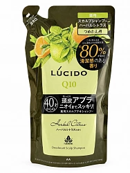 Шампунь для мужчин 40+ MANDOM LUCIDO Herbal Citrus, сменная упаковка, 380 мл