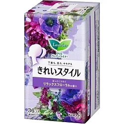 Ежедневные гигиенические прокладки KAO "Laurier" Beautiful Style Fresh Floral с ароматом свежесобранных цветов, длина: 14см, в упаковке 36шт.