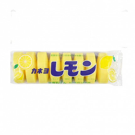 Душистое туалетное мыло "Kaneyo Lemon" с маслом лимона (для лица и тела) / кусок 45 г х 8 шт.