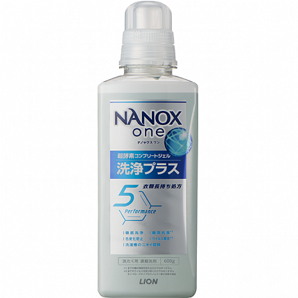Концентрированное жидкое средство для стирки LION NANOX ONE с цитрусовым ароматом, 600 г