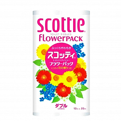 Туалетная бумага Crecia "Scottie FlowerPACK" двухслойная (25м) 12шт