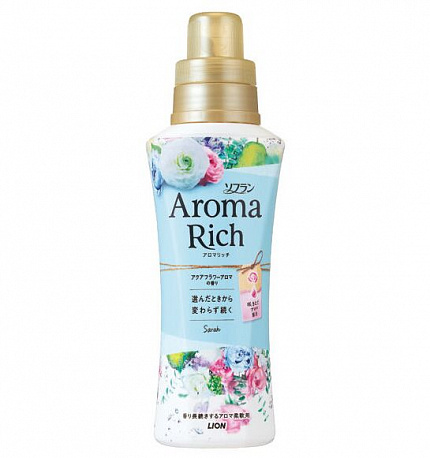 Кондиционер для белья LION Aroma Rich Sarah с ароматом груши, ландыша и водяной лилии, 480мл