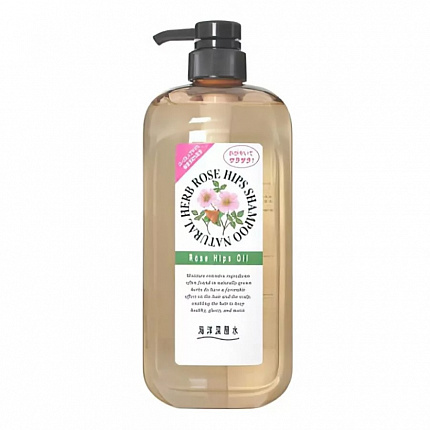 Шампунь на основе натуральных растительных компонентов Junlove NATURAL HERB SHAMPOO (с маслом шиповника), 1000 мл