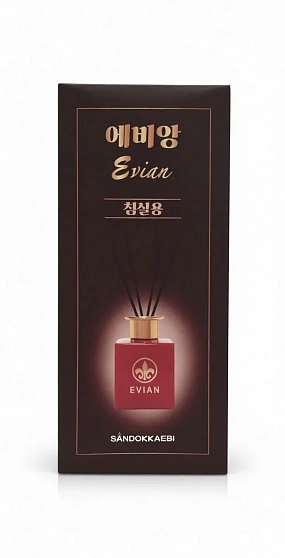 Жидкий освежитель воздуха SDK Aroma Diffuser Evian, стеклянный флакон + палочки, аромат лаванды