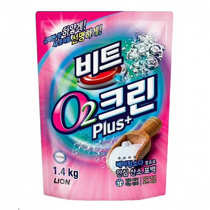 Кислородный порошковый отбеливатель LION (Korea) Clean Plus, 1400 г
