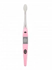 Компактная ионная электрическая зубная щётка средней жесткости HUKUBA DENTAL ION Kiss You с двухуровневой щетиной, розовая
