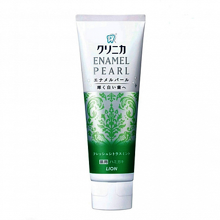 Зубная паста "Clinica Enamel Pearl" LION с отбеливающим действием со вкусом мяты и цитрусовых 130 г (туба)